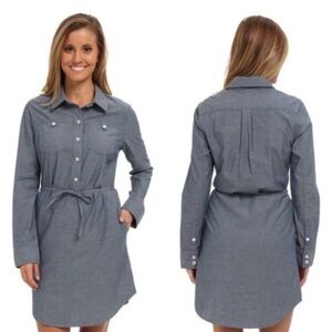 Patagonia Chambray Long Sleeve Button Up Shirt Dress Size S